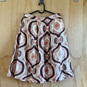 World Market Printed Flowy Midi Skirt S/M Cotton & Linen